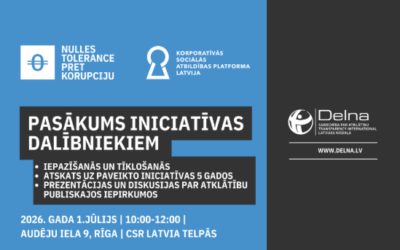 PASĀKUMS NULLES TOLERANCES PRET KORUPCIJU DALĪBNIEKIEM